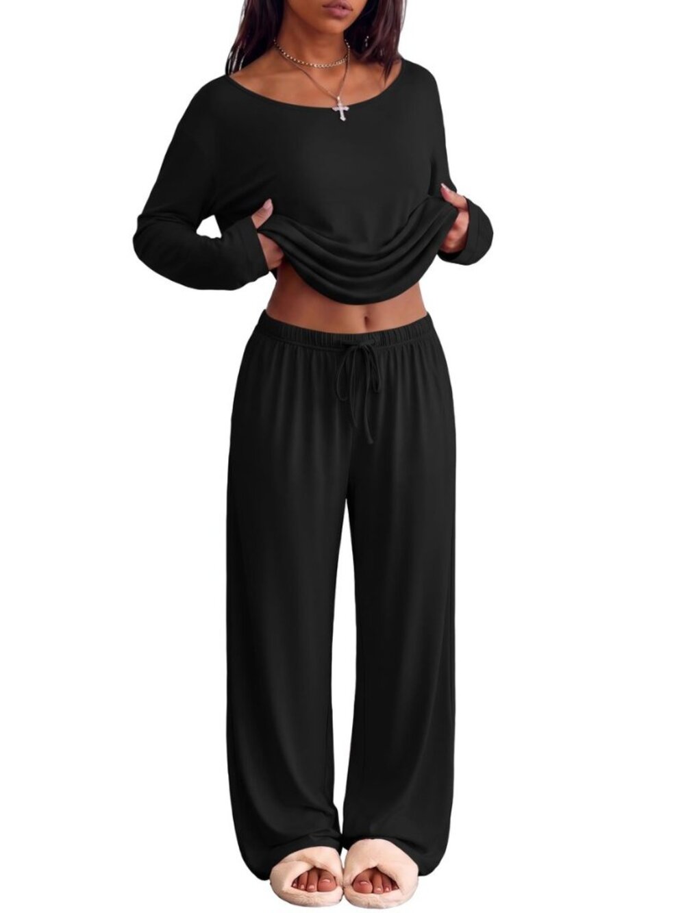 Womens Pajama Sets Lounge Set 2 Piece Long Sleeve PJs